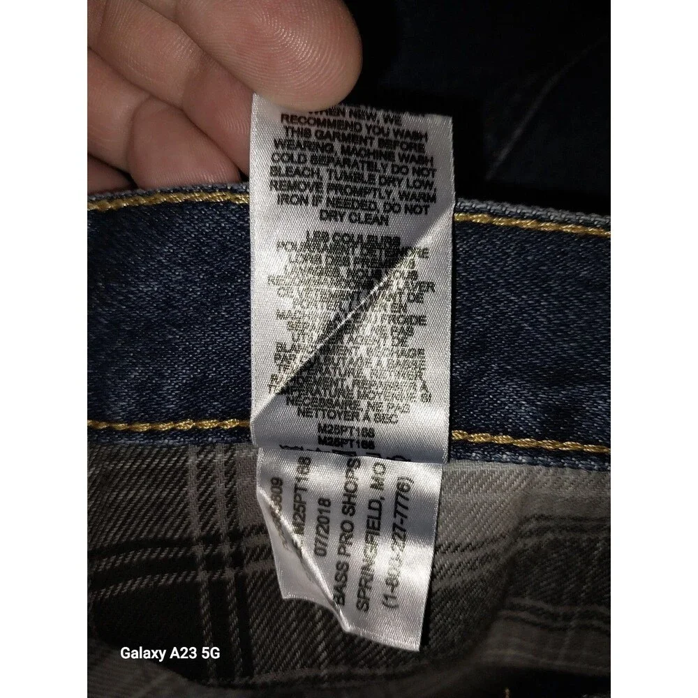 Red Head Flannel Lined Jeans Dark Blue Color Size 44x30 (46x31 Actual)